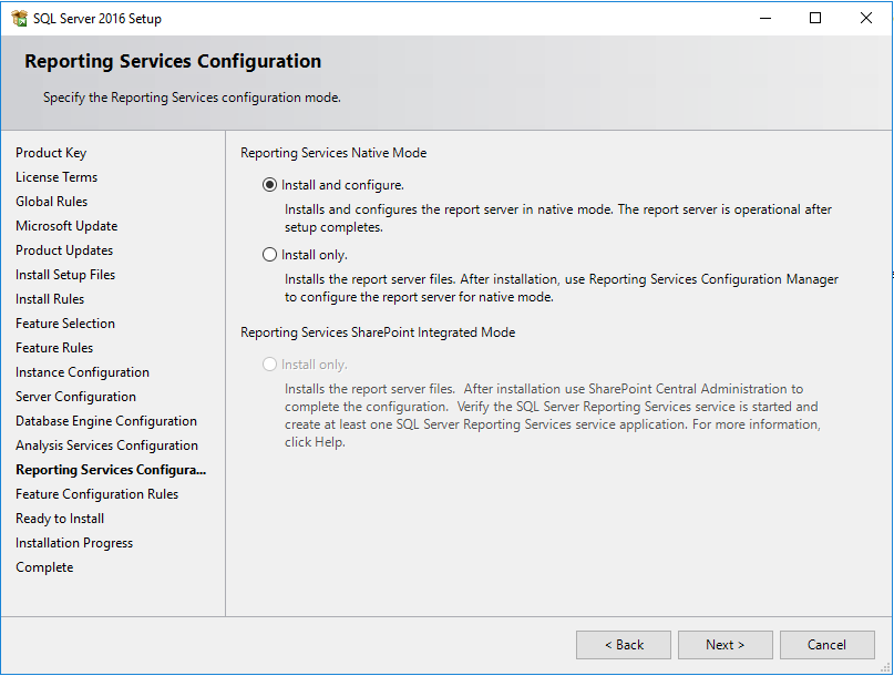 J report. Установка SQL Server 2016. Configuration Report Server. Config services. Reporting services.