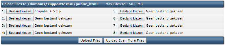 upload Joomla in DirectAdmin