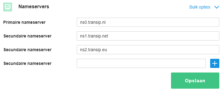 De TransIP nameservers