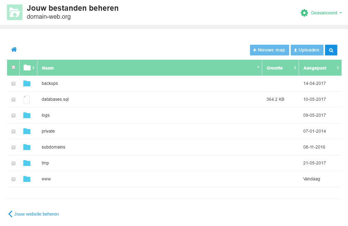 SFTP Bestandsbeheer