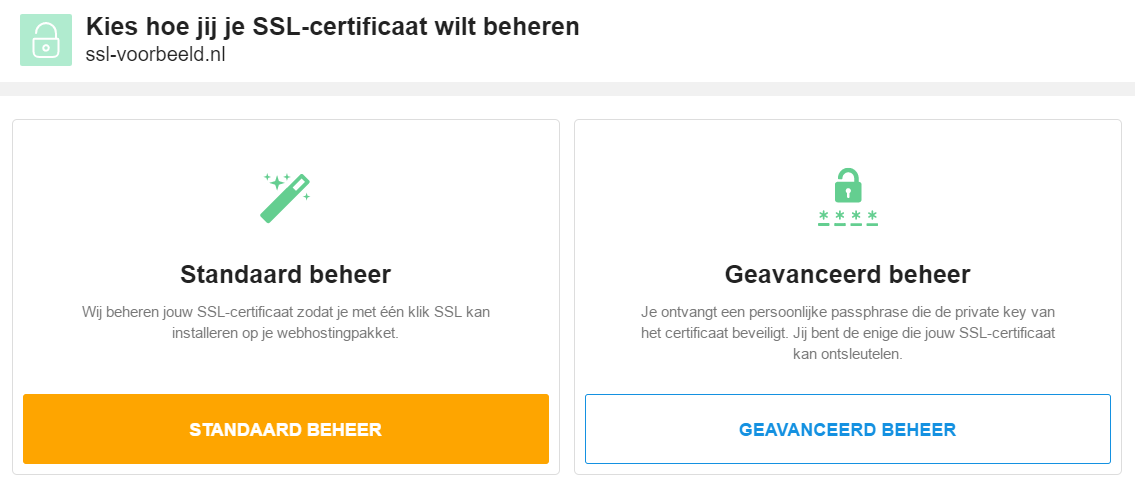 Kies hier de beheermethode