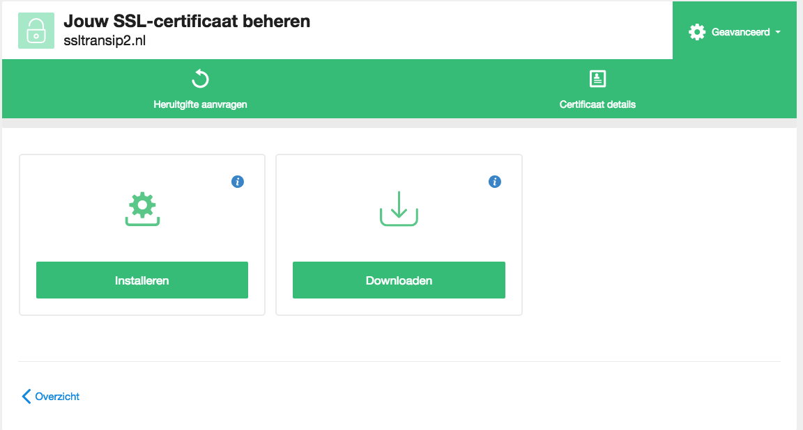 SSL heruitgifte