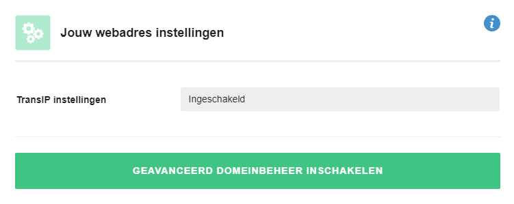 Klik op 'Geavanceerd domeinbeheer inschakelen'