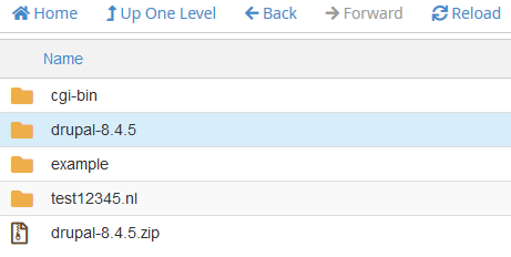 cPanel File Manager Drupal folder
