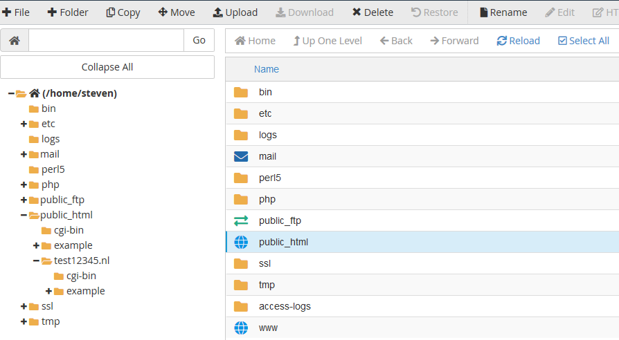 cpanel file manager