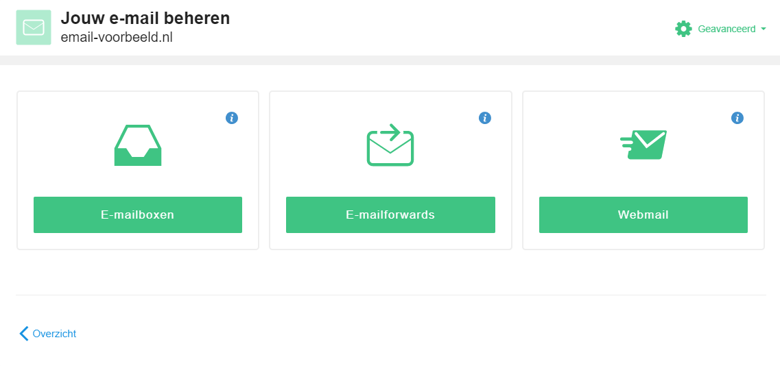 Klik op 'Geavanceerd'