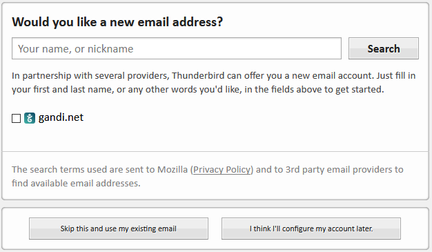 Use my existing email