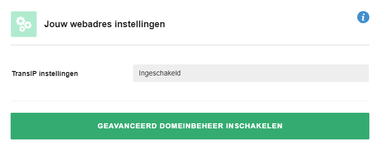 jouw webadres instellingen