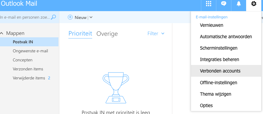 afbeelding van de Outlook inbox