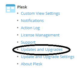 plesk updates and upgrades
