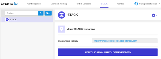 webadres koppelen aan STACK