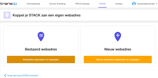 webadres koppelen aan STACK