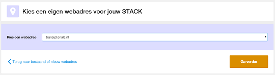 webadres koppelen aan STACK