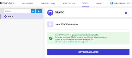 webadres koppelen aan STACK