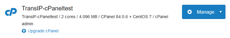 cp cpanel upgrade