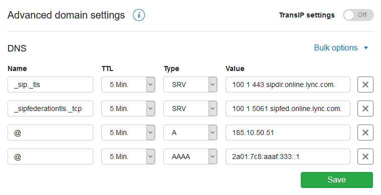 Setting a CNAME record - TransIP