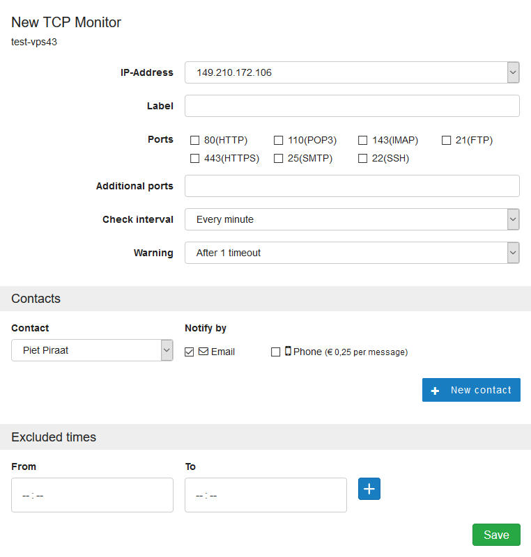 vps configure new tcp monitor