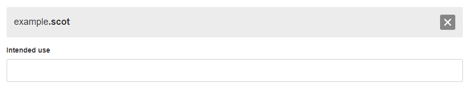 additional data registration transfer .scot domain