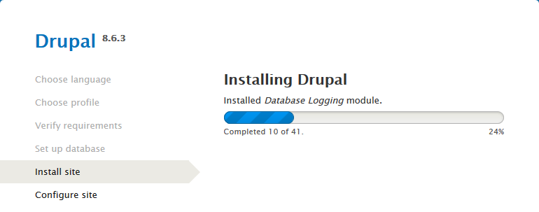 drupal installing