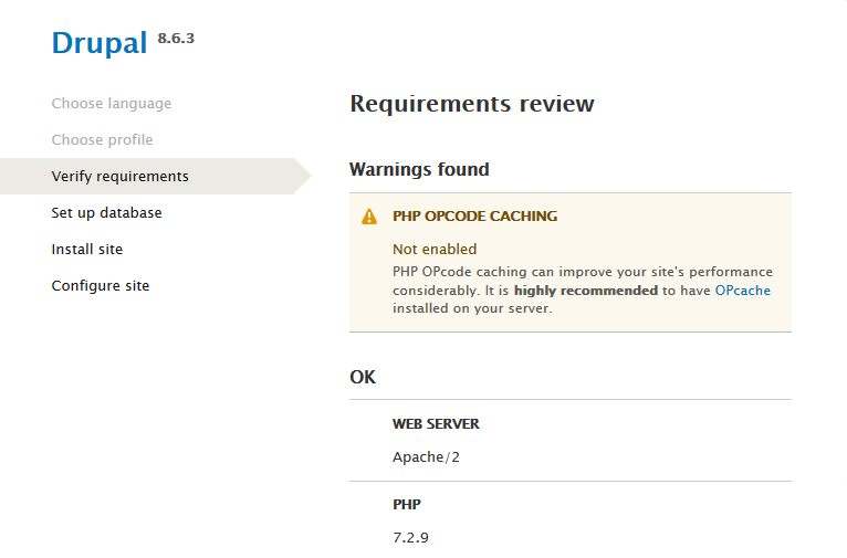 drupal requirements review