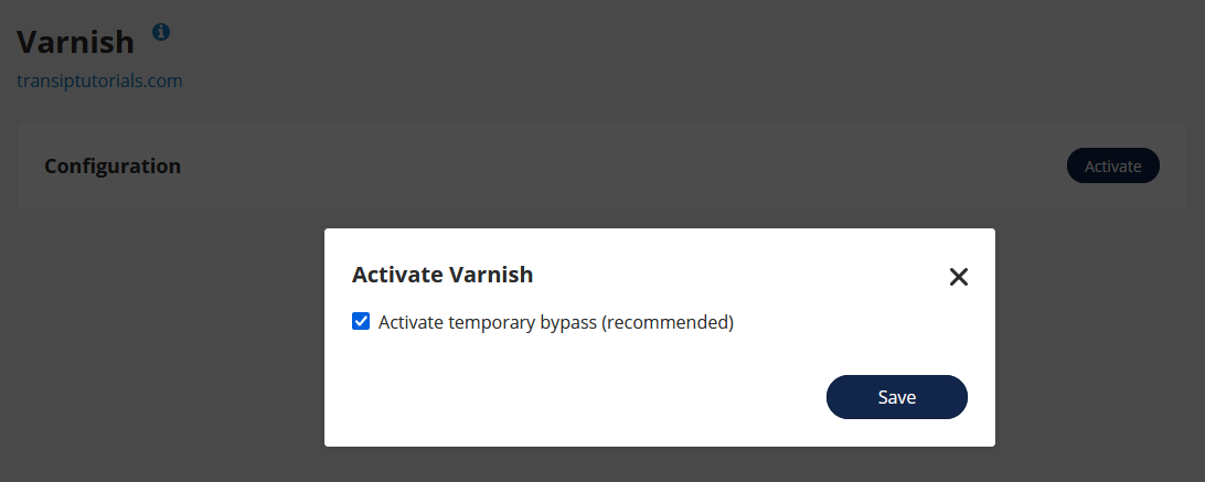 activate Varnish