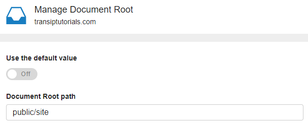 DocumentRoot in a lower folder