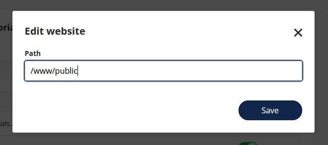 configure a different documentroot