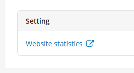 click the link to your website's statistics