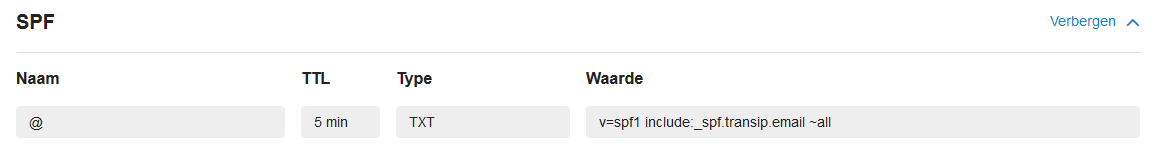 vps mailservice spf-record