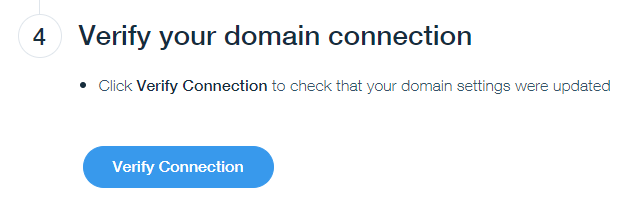 klik op verify connection