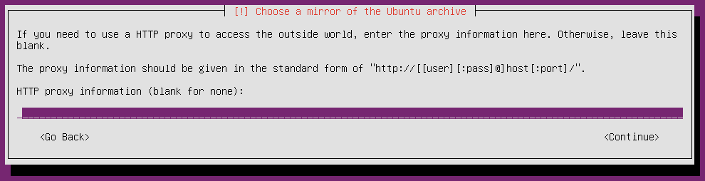 ubuntu 18 installation proxy