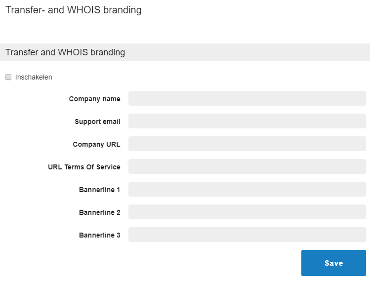 transfer and whois branding