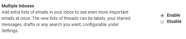 enable multiple inboxes