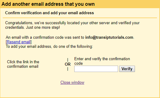 verify your email address