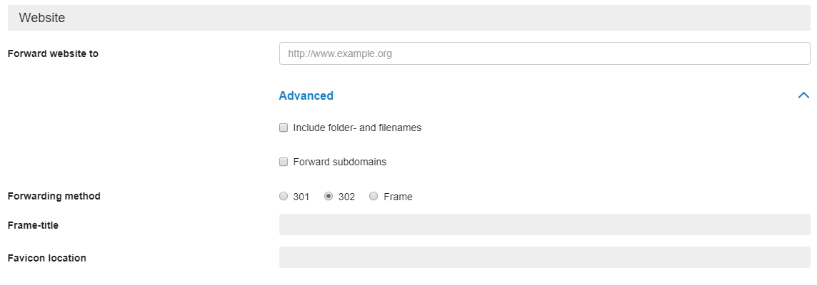 advanced forwarding options