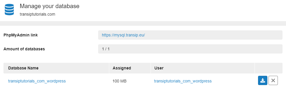manage your database