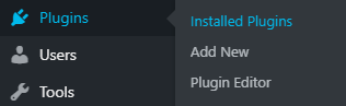 click installed plugins