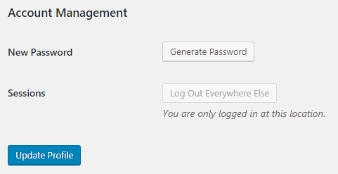 click on generate password