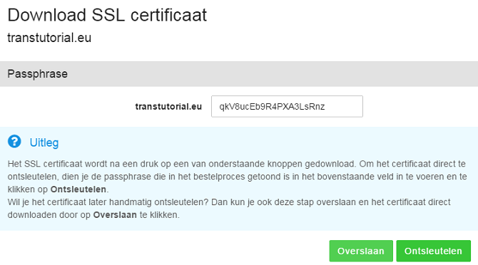 Ssl certificaat transip